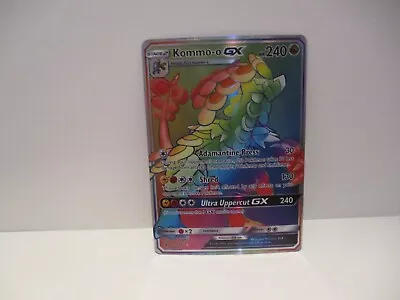 Pokemon Card Kommo-o GX 159/145 Guardians Rising Rainbow Rare Near Mint • $20