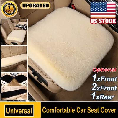 Faux Sheepskin Car Seat Cover Cushion Mat For Front/Rear For SUV Van Truck Sedan • $14.98