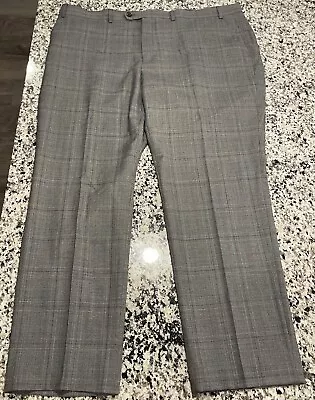 Ralph Lauren Black Label Gray Plaid Academia Wool Straight Leg Pants Size 42x30 • $59.99