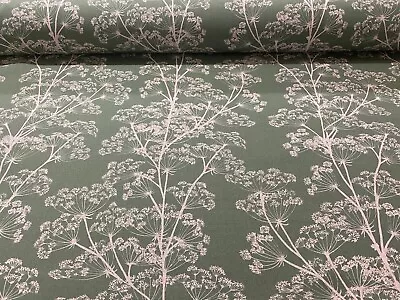 Hedgerow Cow Parsley Calke Green Linen 140cm Wide Curtain/Upholstery Fabric  • £28.02