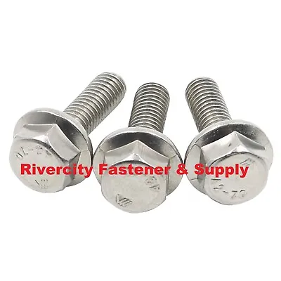 (3) M6-1.0x25 Hex Flange Bolts 6mm X 25mm Stainless M6x25 Screws M6x1.0 X 25 • $7.88