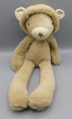 Mamas And Papas M&P My First Bear Teddy Plush Soft Toy Brown Hooded Striped 15  • £24.99