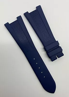 Authentic Patek Philippe Nautilus 25mm X 18mm Blue Rubber B Watch Strap Band OEM • $220