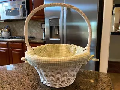 Pottery Barn Kids White Wicker Easter Basket FREE SHIPPING • $28.99