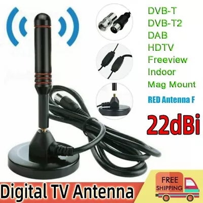 Digital TV Antenna Aerial DVB-T2 Car Caravan Camper Van Magnetic Outdoor Aerial • £10.90