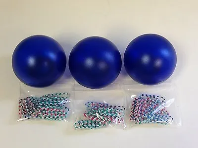 Lot Of 3 Round Magnetic Paper Clip Holder Blue • $7.95