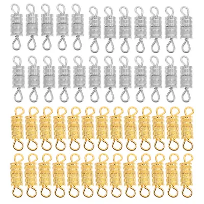  120 Pcs Barrel Screw Clasps Jewelry Accessories Magnetic Copper • £14.25