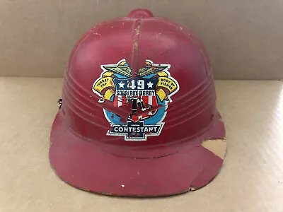 Vintage 1949 SOAP BOX DERBY Contestant Helmet Chevrolet Body Fisher Turret Top • $49.99