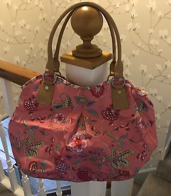 OILILY Handbag Shopper Bag Coral Floral Pink Used Once Perfect Condition • £39