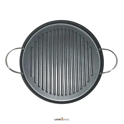 £12.95 • Buy Non Stick Frying Griddle Pan BBQ Steak Cooking  Meat Fry Grill Skillet Pan 30cm