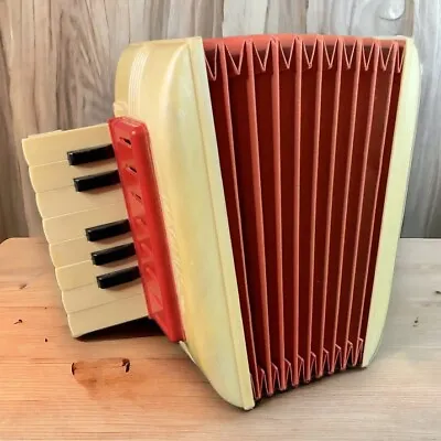 Vintage Magnus Super Accordion Piano 13 Keys Toy Kids Red Made In USA Works • $19.99