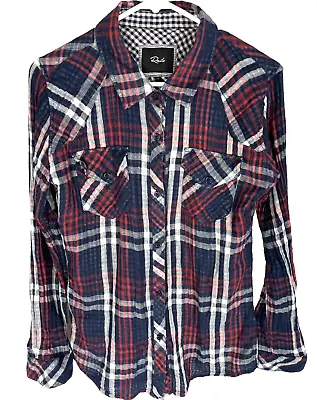 Rails Shirt Size Medium Button Up Long Sleeve Plaid Lightweight Womens • $10.01