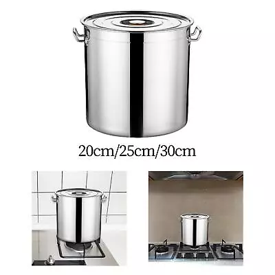 Stainless Steel Cooking Pot Large Capacity Soup Pot Professional Cookware • $90.78