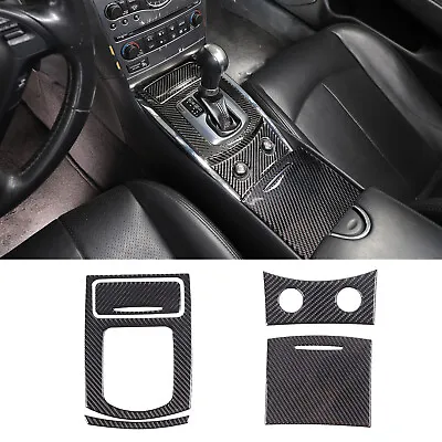 Carbon Fiber Gear Shift Panel Trim Sticker Set Fits INFINITI G25 G35 G37 07-13 • $49.97