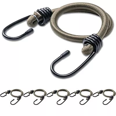 6 Pack 18 Inch Mini Bungee Cords With Hooks Elastic Rope Rubber Strap For Tarps • $10.99