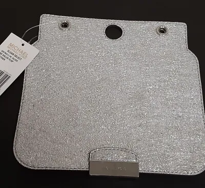 Michael Kors SLOAN SELECT SILVER  MD Shoulder Changing FLAP Leather A8/22 • $14.99