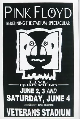 PINK FLOYD  DIVISION BELL TOUR 1994 PHILADELPHIA CONCERT POSTER-Veterans Stadium • $19.19