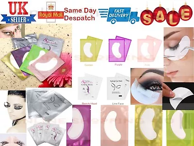 £1.99 • Buy Eyelash Extension Under Eye Lash Gel Pads Lint Free Eye Patches Pad 1-50 Pairs