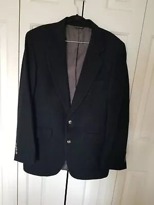 Vintage Bill Blass Camel Hair 2 Button Blazer Sport Coat Black USA M 38 • $80