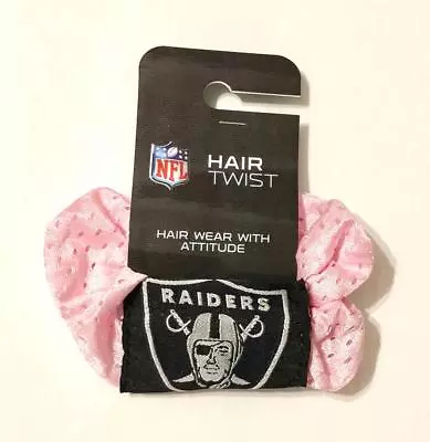 NFL Pink Jersey Hair Twist Scrunchie Ponytail Holder New Choose Team • $7.15