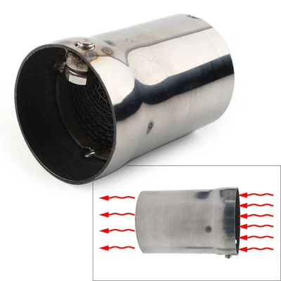 48mm Motorcycle Modified Exhaust Pipe DB Killer Silencer Muffler Stainless Steel • $27.93