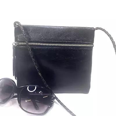 Anthropologie ELLINGTON  Small Crossbody Bag Black Leather Purse • $25