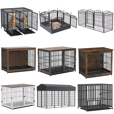 $149.90 • Buy Dog Cage Pet Crate Kennels Enclosure Puppy Playpen Fence Heavy Indoor Outdoor US
