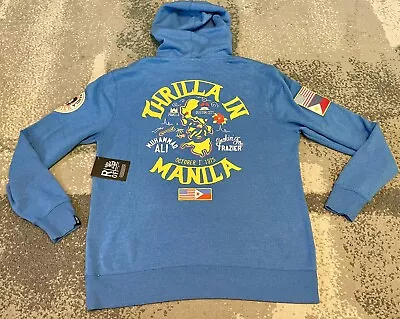 Roots Of Fight Thrilla In Manilla Boxing Ali Vs Frazier Blue Hoodie XL NEW NWT • $45