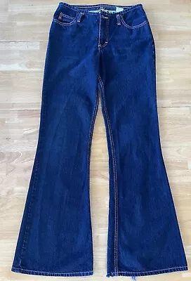 Mudd Boot Cut Jeans Flare Mid Rise Stretch Dark Wash Y2K 90s Boho Womens Size 9 • $39.87