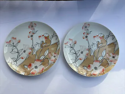 Vera Neumann For Mikasa Set Of 2 Spring Tide China Dinner Plates 10 3/4” • $39.99
