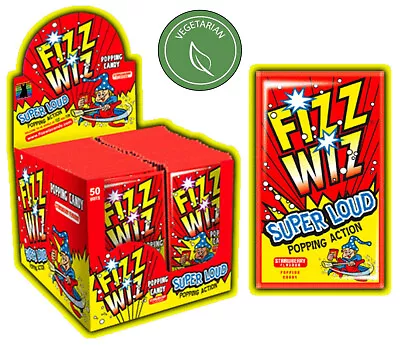 Fizz Wiz STRAWBERRY POPPING CANDY VEGETARIAN Retro Sweets SUPER LOUD Space Dust  • £2.95