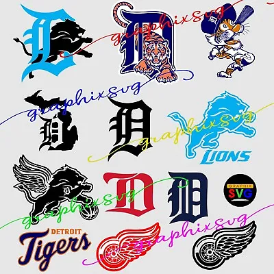 Michigan Sports Detroit Sports. (all Layered By Color Vector File) • $5.99