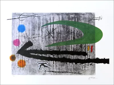 Joan MIRO Toward The Left Surrealist Offset Lithograph 17-1/2 X 24 • $65