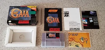 Illusion Of Gaia Super Nintendo SNES Game CIB Complete Box Manual Map Poster Lot • $195.99