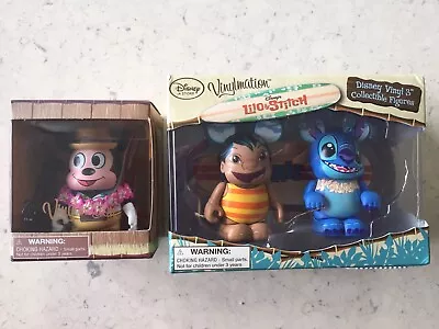 LOT OF 2 Disney 3  Vinylmation MICKEY And LILO & STITCH **Hawaii Exclusive** NIB • $34.99