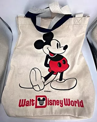 Disney Parks Walt Disney World Mickey Mouse Canvas Tote Bag 2023 - NEW • $32.99