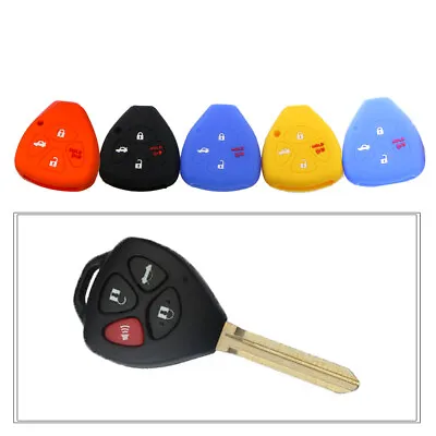 4 Button Silicone Remote Key Cover Fit For Toyota 4-Runner Rav4 Fob Case Random • $4.39