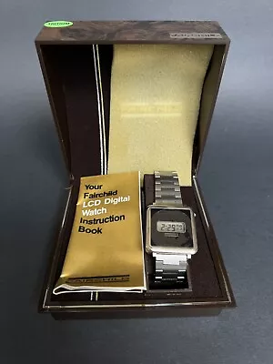 Vintage Fairchild LCD Stainless Steel Men's Digital Watch • $65