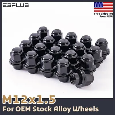 [20] Black Toyota/Lexus/Scion OEM Factory Style 12X1.5 Mag/Flat Seat Lug Nuts • $21.49