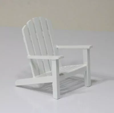 Miniature White Adirondack Style Chair • $12.99