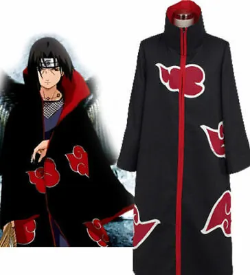 $24.99 • Buy Naruto Akatsuki Uchiha Itachi Robe Cloak Coat Anime Cosplay Costume Halloween ZG