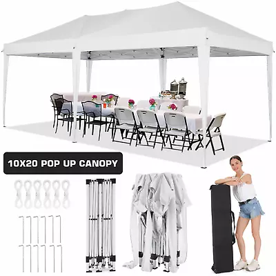 Canopy 10'x20' Pop Up Tent Outdoor Patio Instant Shade Commercial Vendor Gazebo • $159.99