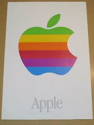 Vintage Apple Computer Rainbow Logo Poster 1980's Employee Owned 34  X 22  • $799.99