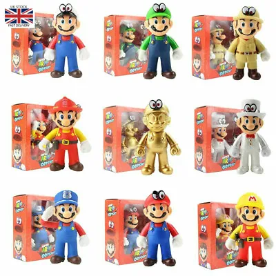 Gift Box Super Mario Bros Bowser Luigi Koopa Yoshi Maker Odyssey Figure Kids Toy • £10.25