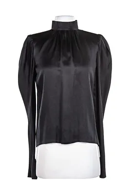 Philippe Venet Women Tops Blouses MED Black Silk • $403.99