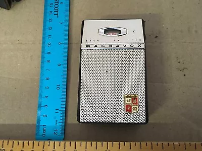 Vintage 1961 Magnavox AM-80 Portable Pocket 8 Transistor AM Radio - Working • $40