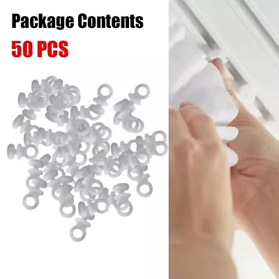 Convenient Set Of 50 Plastic Curtain Track Gliders For Motorhomes And Boats • $15.02