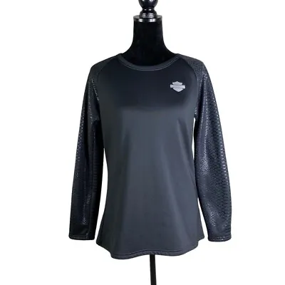 Harley Davidson Women’s Infrared Long Sleeve Performance Top Size Large Black • $31.50