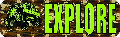 10in X 3in Camo Off Road Explore Magnet Car Truck Vehicle Magnetic Sign • $10.99