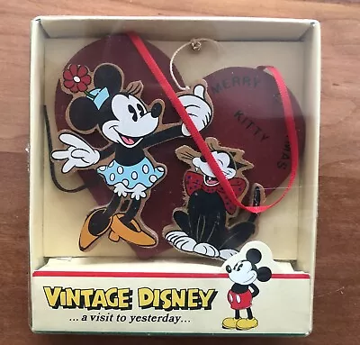 Vintage Disney Minnie & Kitty Christmas Ornaments (kurt Adler) • $12